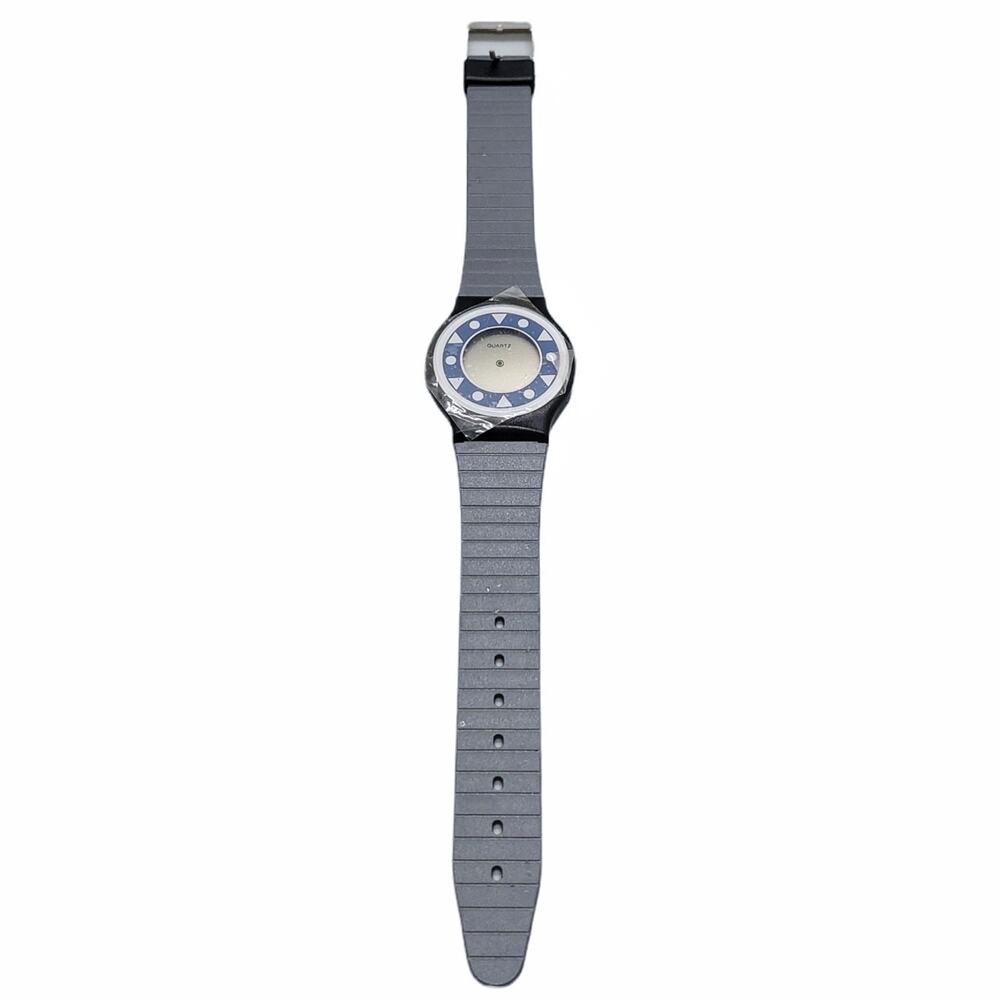 Vintage 1989 Avon Big Time Watch Liquid Crystal Analog Grey Black Retro Y2K Tech
